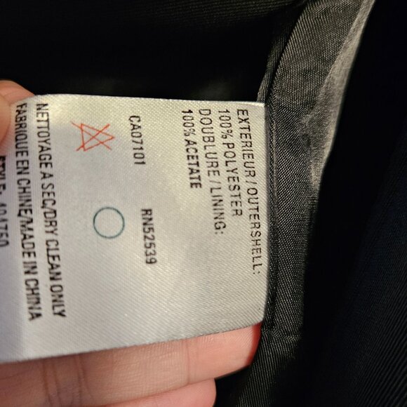 Hilary Radley Black Twill Coat – Size 8 - Picture 5 of 6